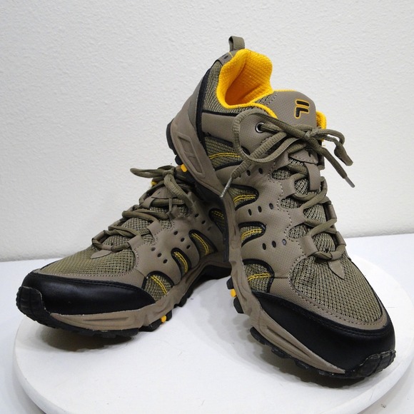 Fila Men Trail Hiking Shoes Olive Tan Yellow Low Top Sneakers 1SH40083-246 Sz 13 main image 6